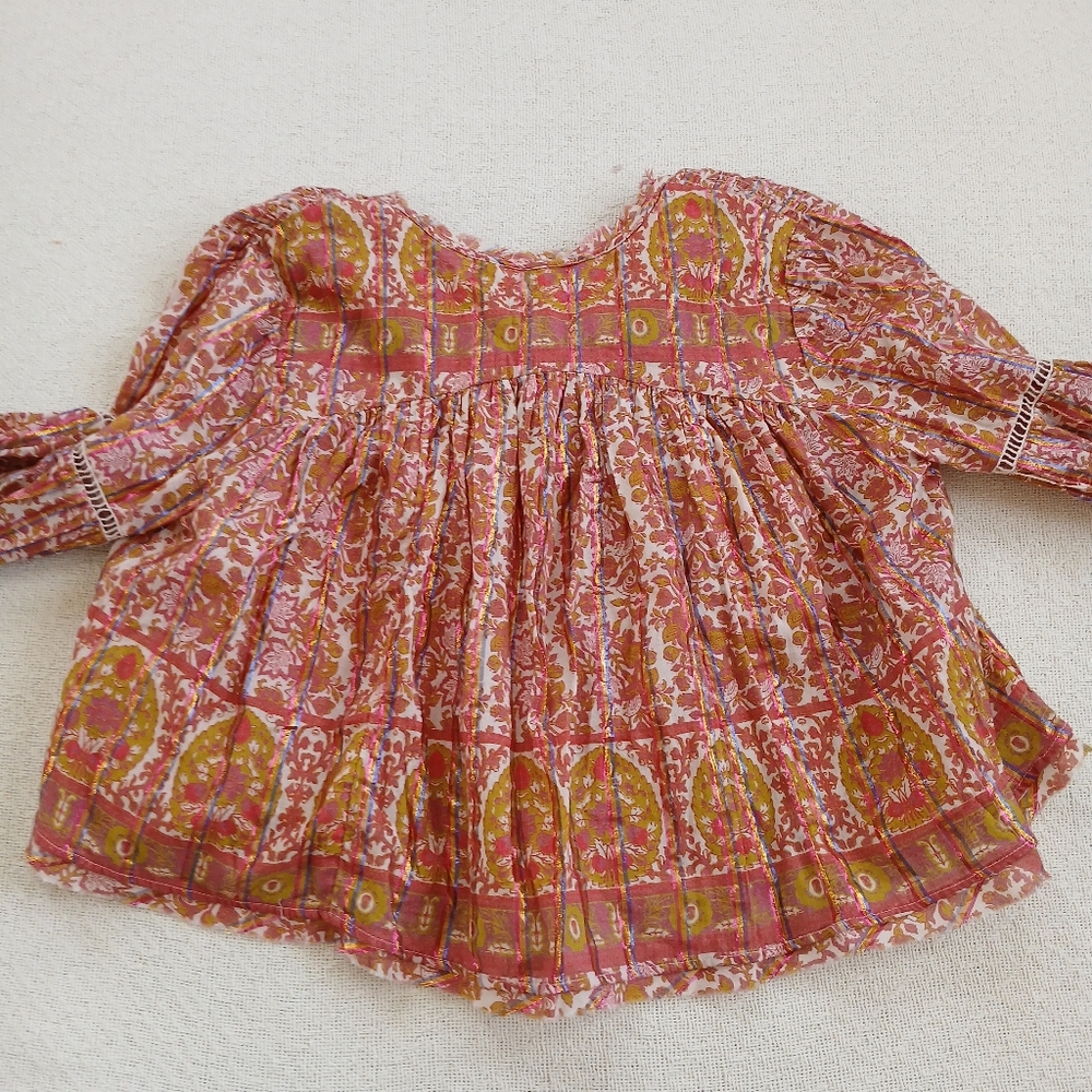 free people ♡ bali bohemian disco top xs boho gypsy 70s retro eclectic floral - Picture 10 of 10